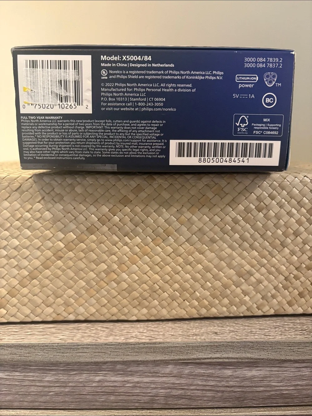 New Sealed Philips Norelco Shaver 5000X Skin Protect Black Wet Dry SkinGlide